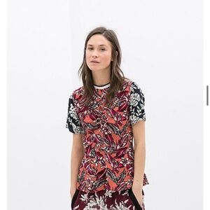 Zara | Mixed pattern top | size small